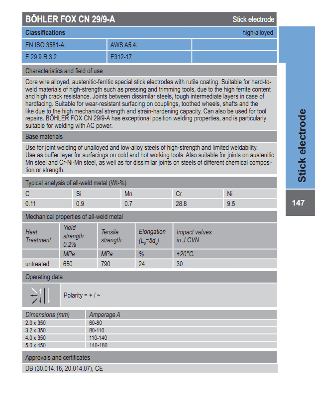 BÖHLER FOX CN 29/9-A